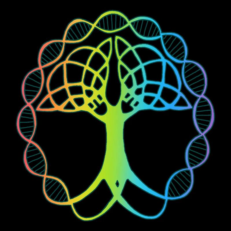 Strange multicolored tree