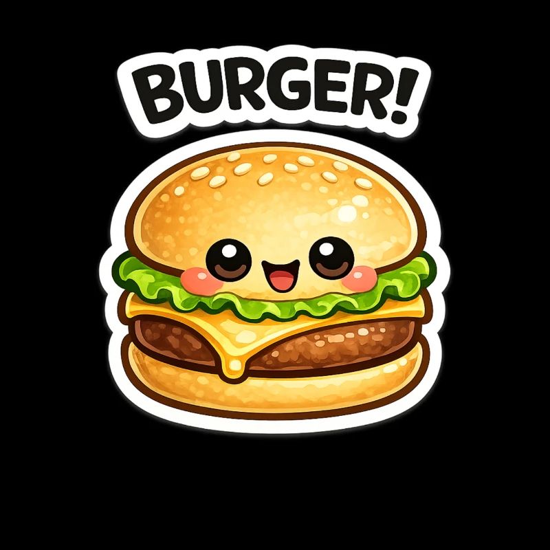 Kawaii Burger Maskottchen Jubel