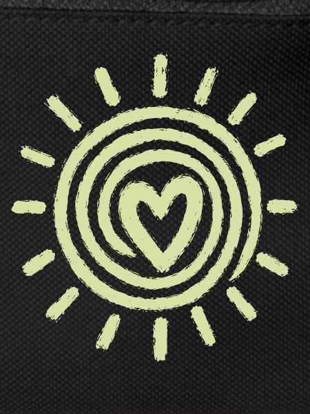Sun Heart Hand Drawing