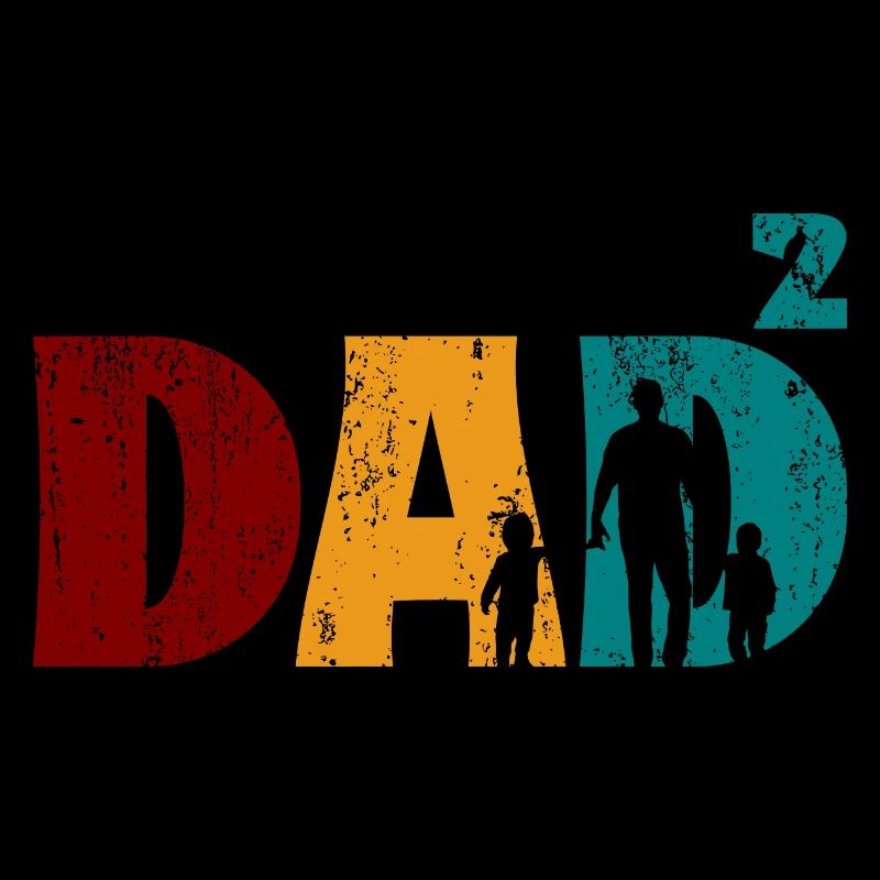Papa Vater von 2 Kinder Zwillinge Söhnen Mädchen