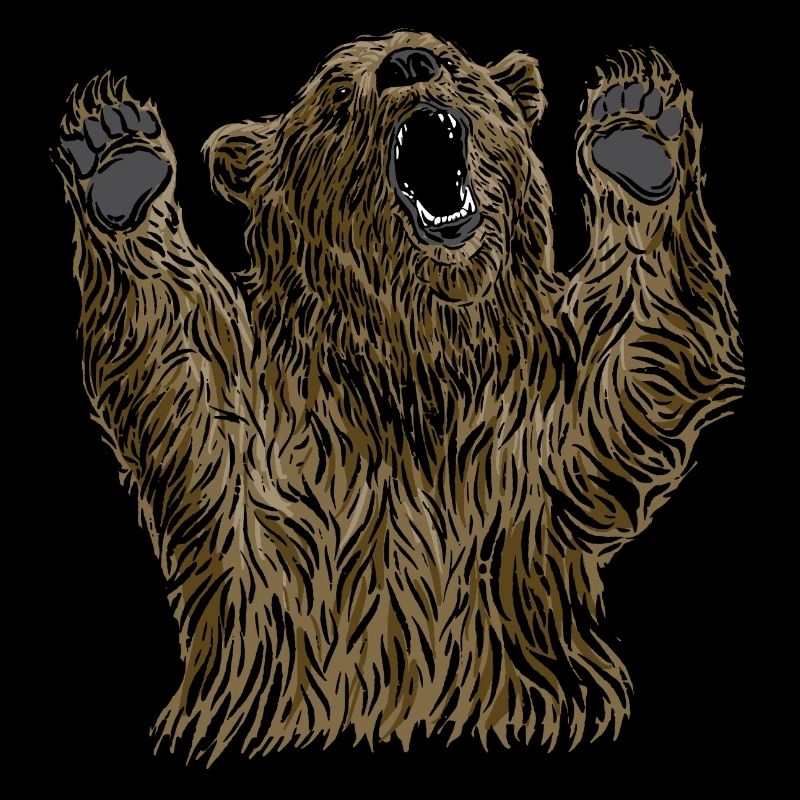 Braunbär Kopf Bär Motiv für Braunbären Team oder