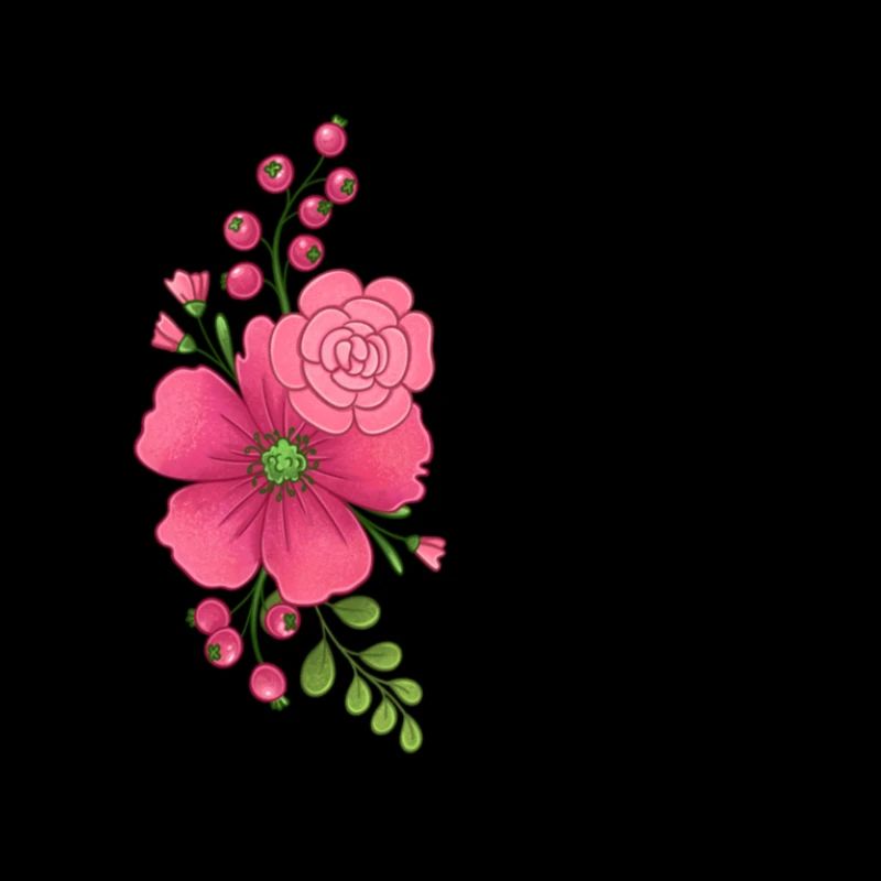 Eleganter Buchstabe 'L' mit Blumen