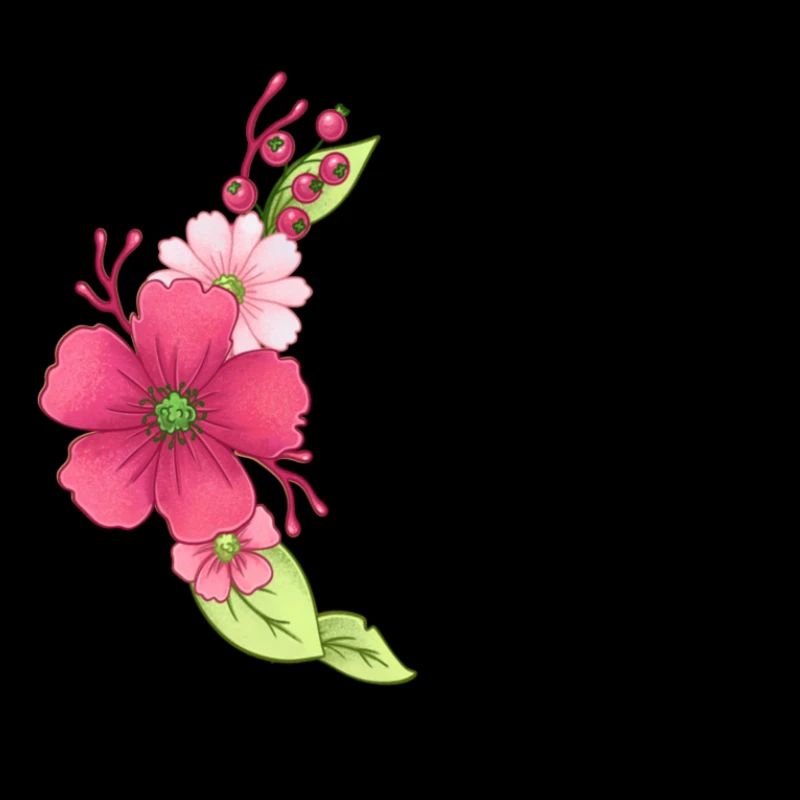 Eleganter Buchstabe 'C' mit Blumen
