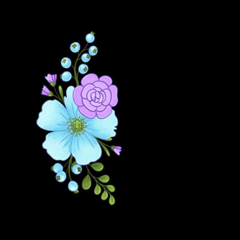 Eleganter Buchstabe 'L' mit Blumen