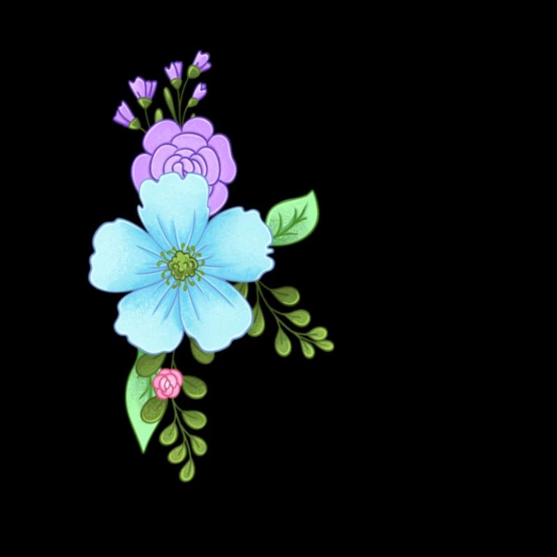 Eleganter Buchstabe 'R' mit Blumen