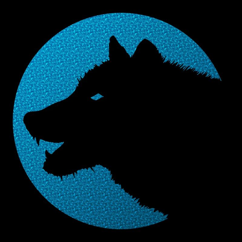 Logo du loup solitaire sur la couleur