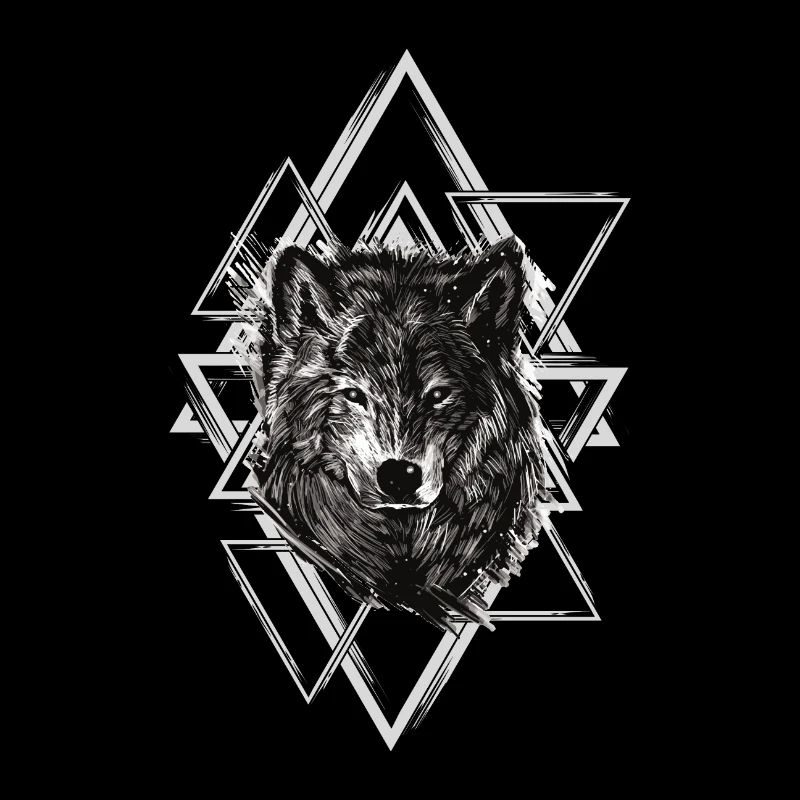 Abstract wolf, triangle