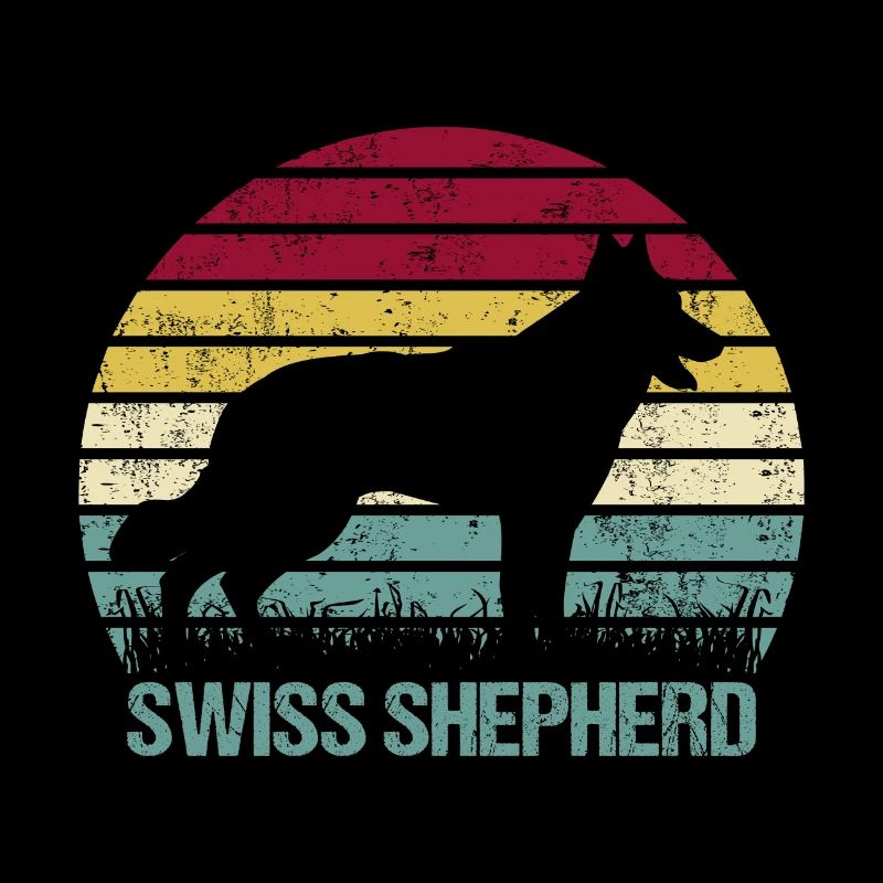 Swiss Shepherd Retro Vintage Silhouette