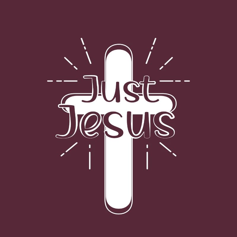 Conception chrétienne Juste Jésus avec une croix dans le