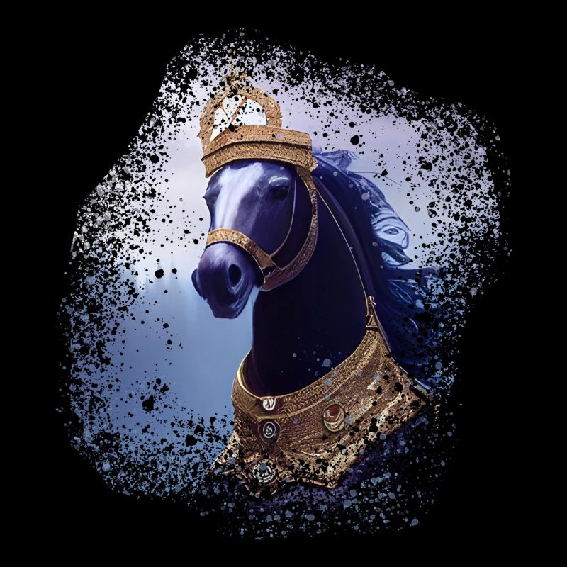 Cheval - violet et majestueux