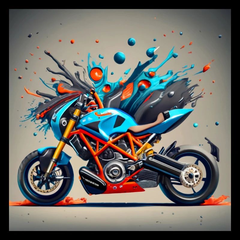 buntes Motorrad