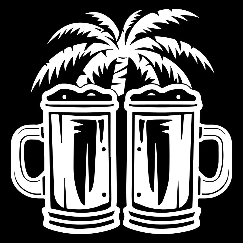 Bier Palmen Insel Urlaub