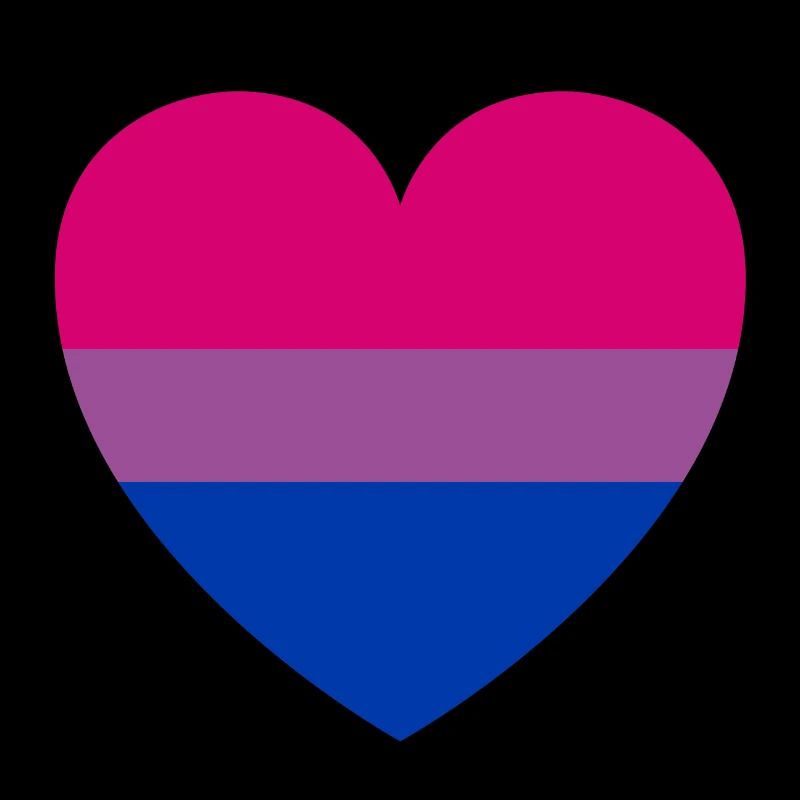 Bisexual pride flag heart shape, bi pride