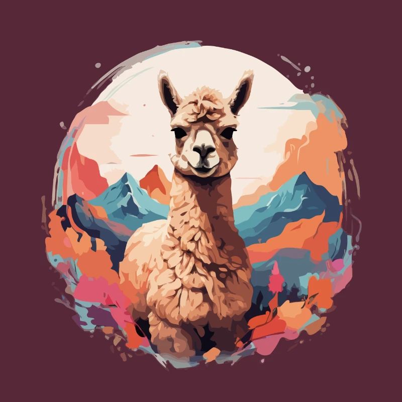 Alpaca Llama Cool magnificent background