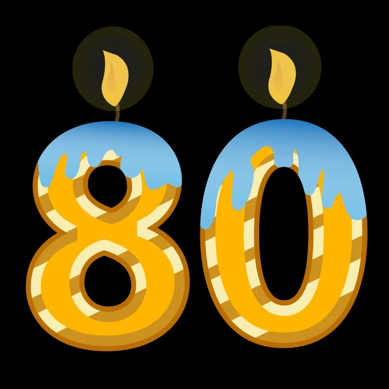 80. Geburtstag Kerzen für die Partei Mann oder Frau