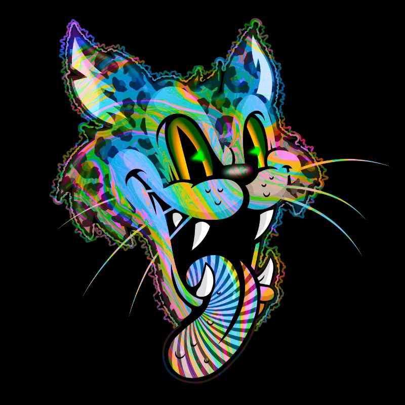 Leopard Comic Psychedelisch