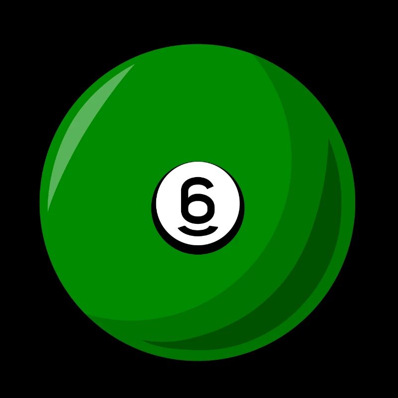 Boule de billard 6 vert Billard six