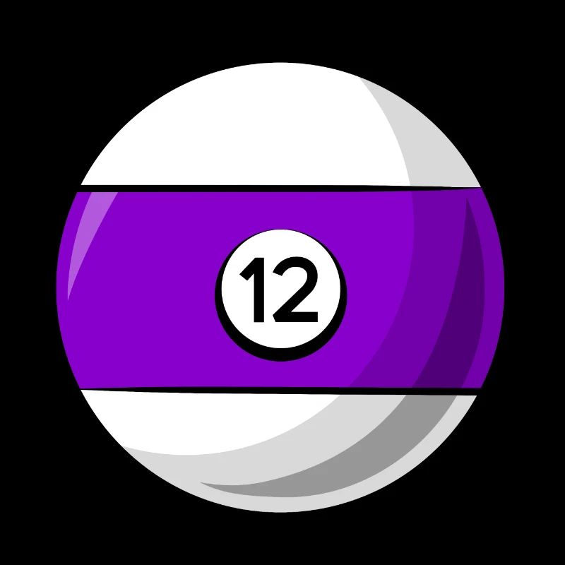 Boule de billard 12 Billard violet douze