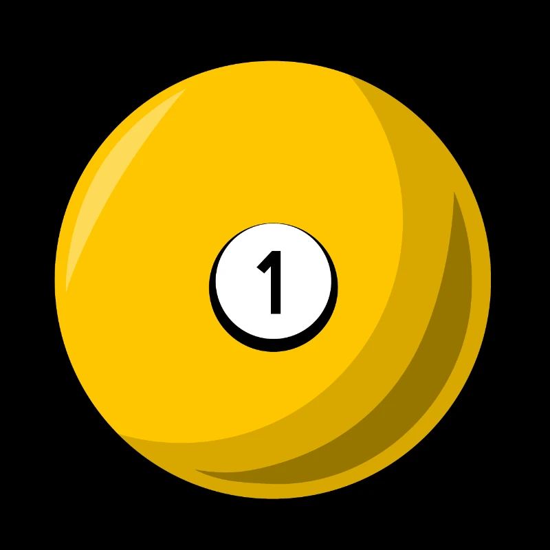 Boule de billard 1 jaune Billard un