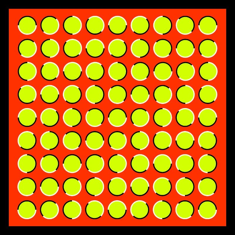 optical illusion - moving circles
