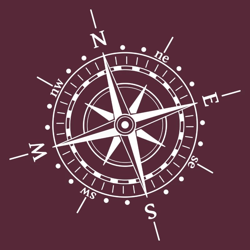Compass rose white