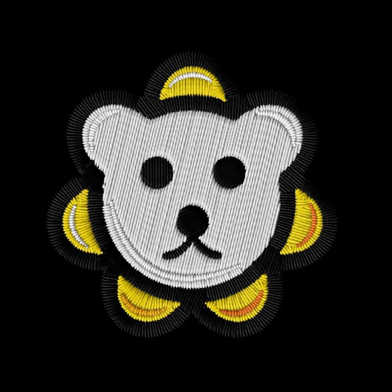 Bear Head Embroidery Motif Bear Head