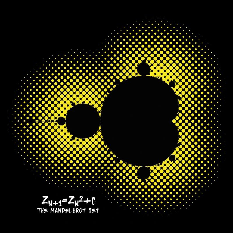 Fractal The Mandelbrot Set Formule de maths sur jaune