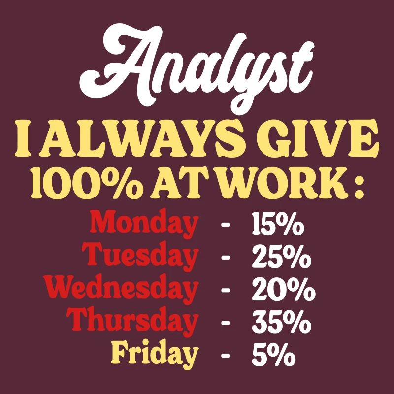100% Au Travail Citation Drôle Analyste