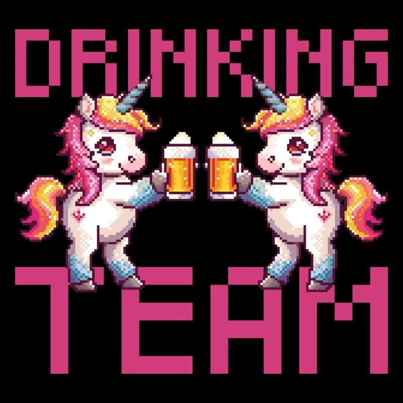 Einhorn Drinking Team Bier Party