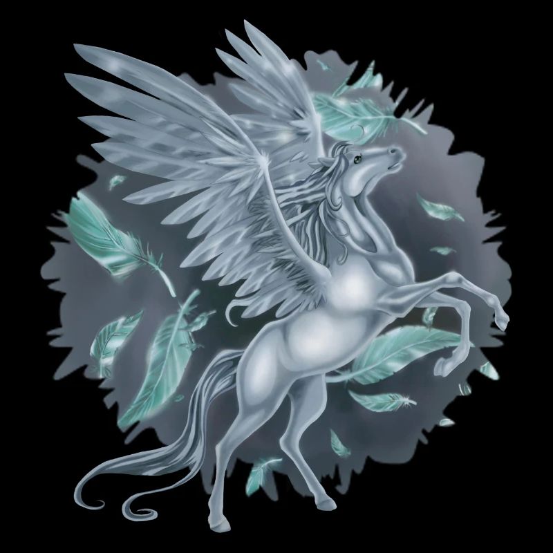 Pegasus mit „Stain“ Hintergrund