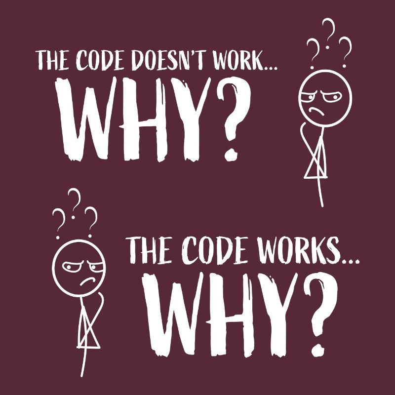 Funny Coding Programmer Gift "The code works..Why"