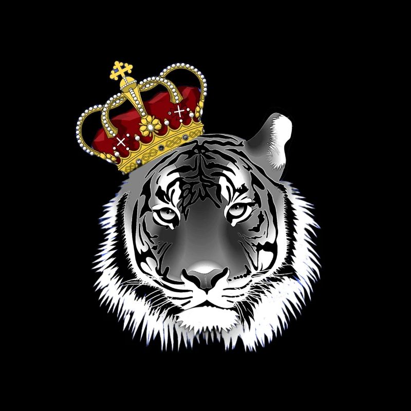 Cooler Tiger mit Krone