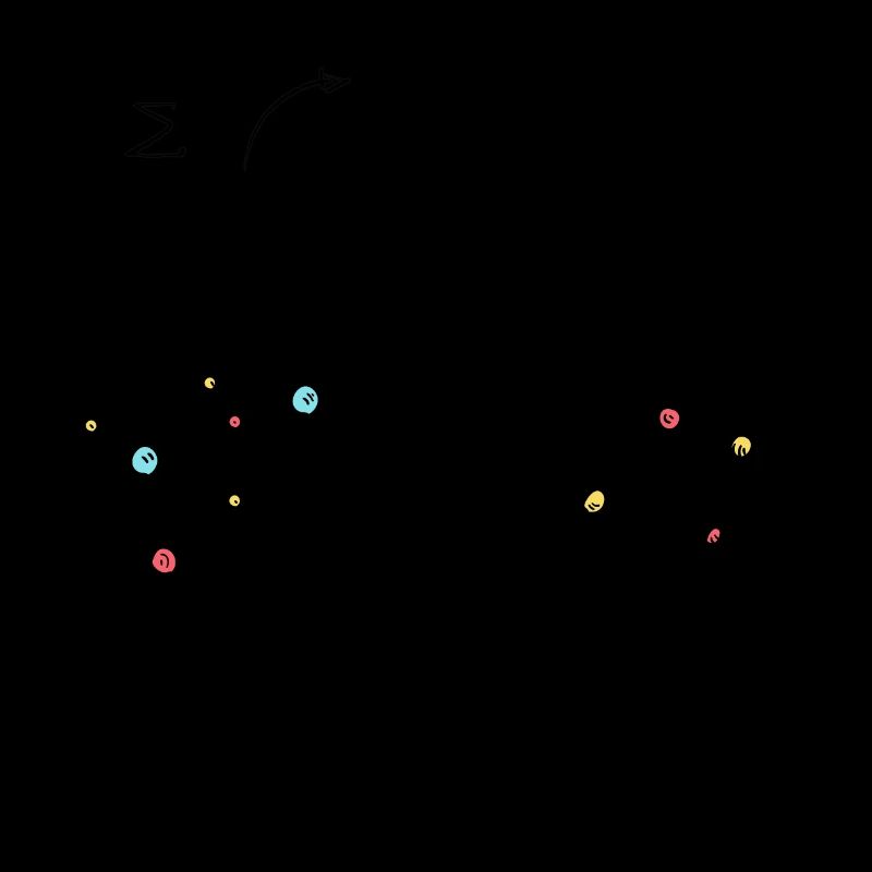 Physics Math Formula with Atoms and Molecules