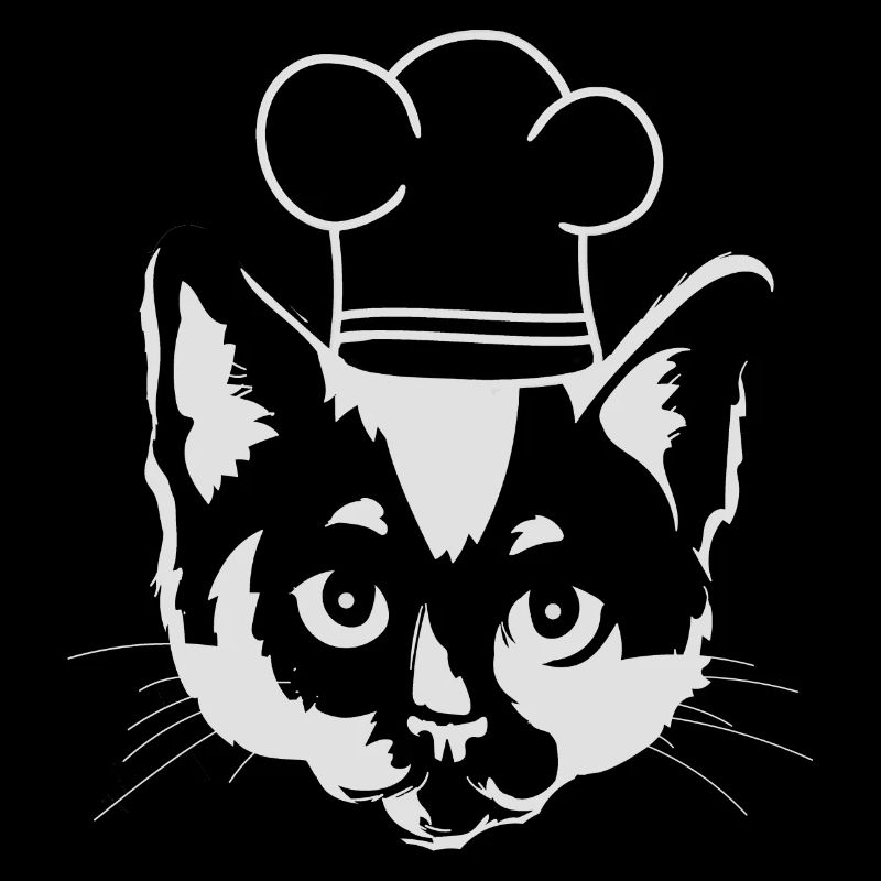 Cat Head Chef's Hat Kitchen Cooking Cat Children