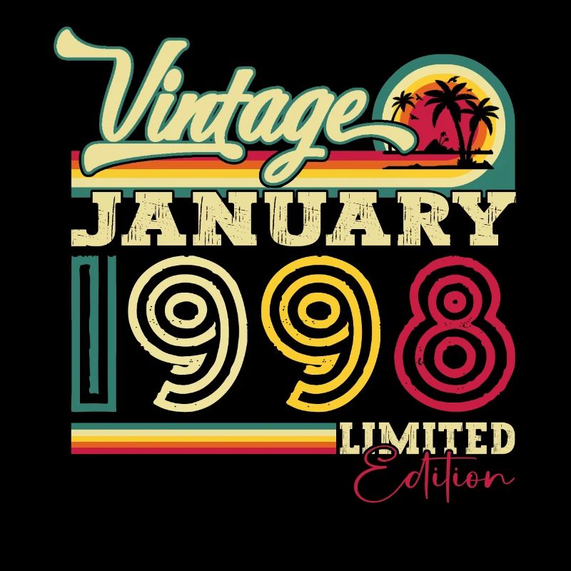 Born 1998 January 25th birthday Gift man