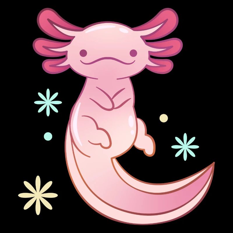 Floating Axolotl Design for Axolotl Lovers