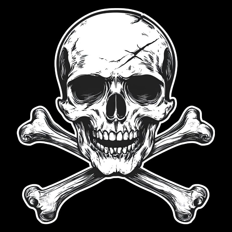 Skull and bone cross