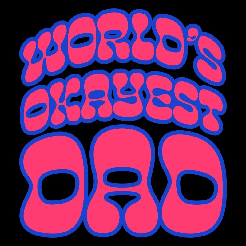Okayest Dad Retro Bubble Shirt
