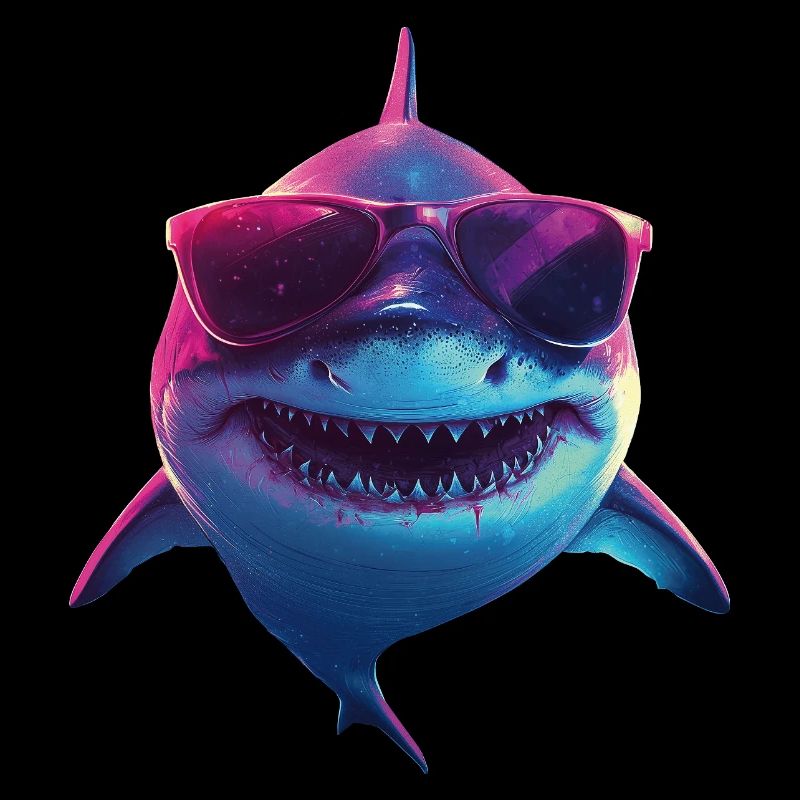 Requin avec lunettes de soleil