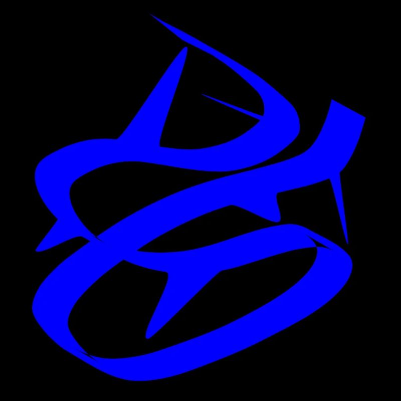 Dynamisches blaues Graffiti-Design