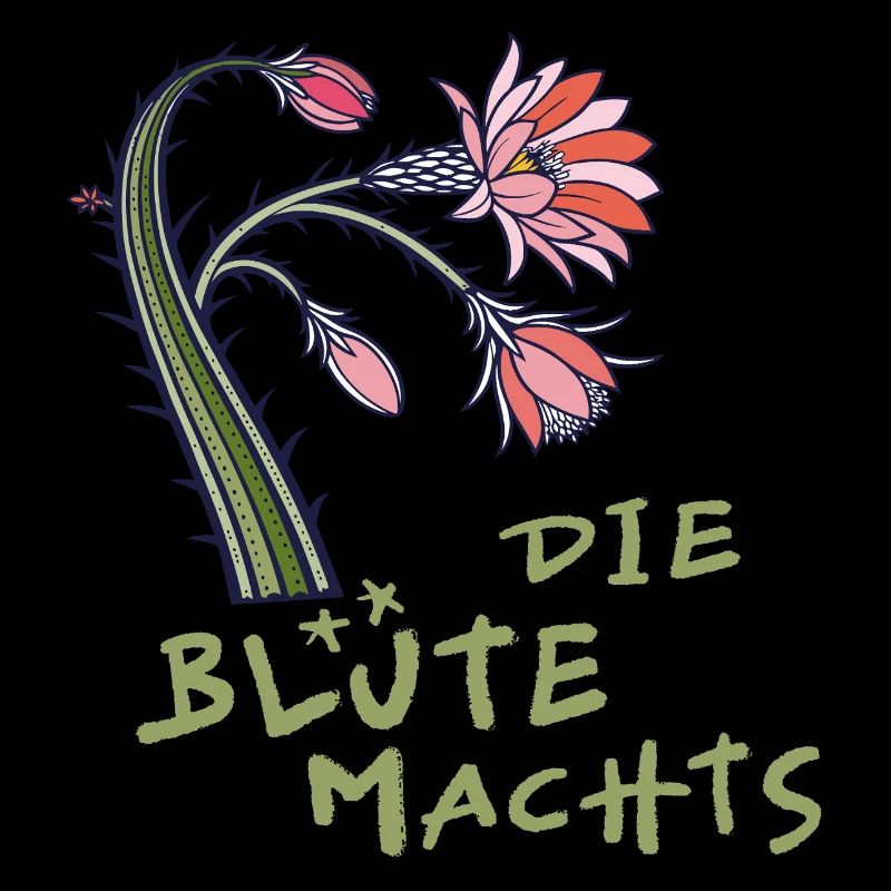 Cactus avec fleur et dicton