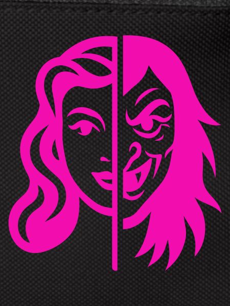Contraste du visage divisé