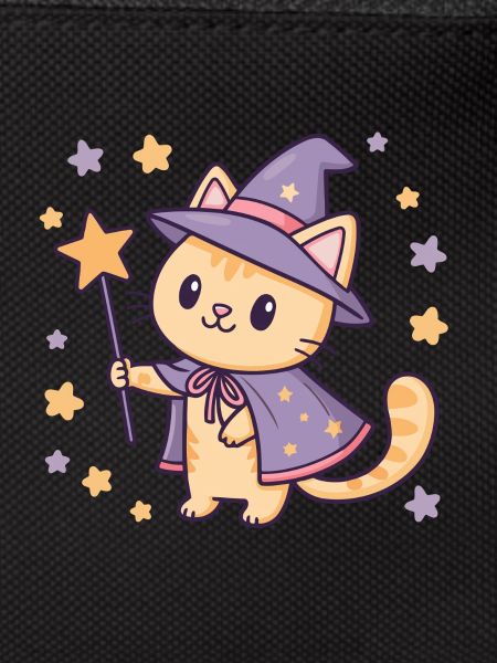Starry pastel wizard cat