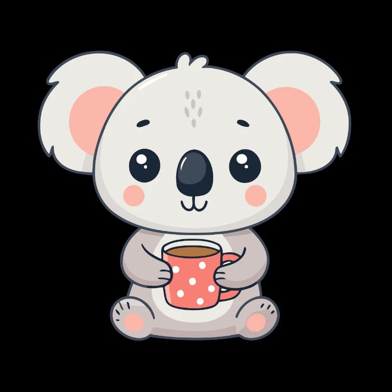 Süßer Koala mit Kaffee