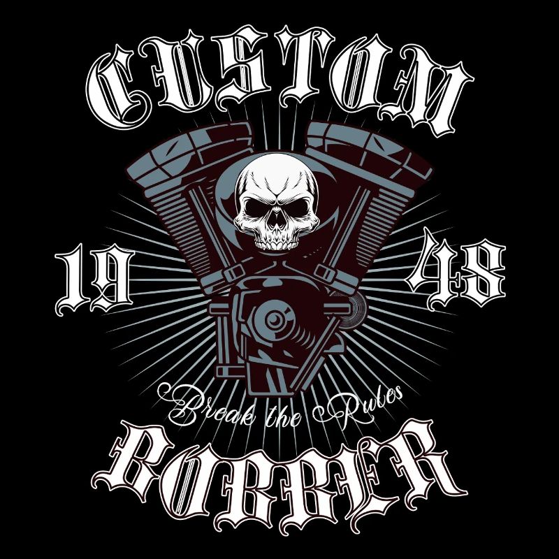 Conception de motos Bobber Chopper