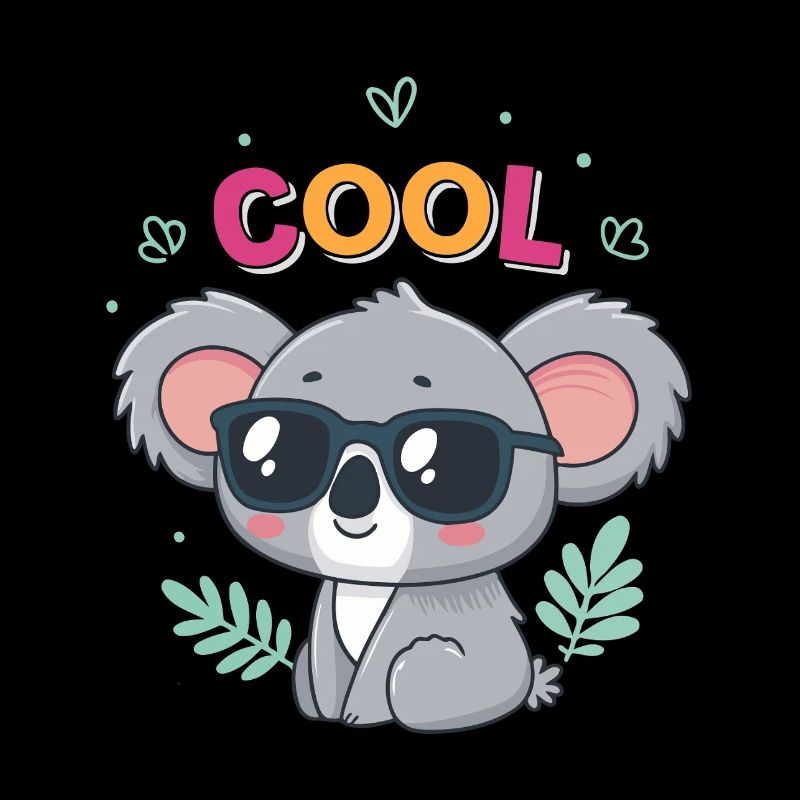Koala Cool in glasses and pastel
