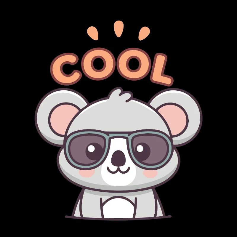 Koala Cool with Dark Glasses