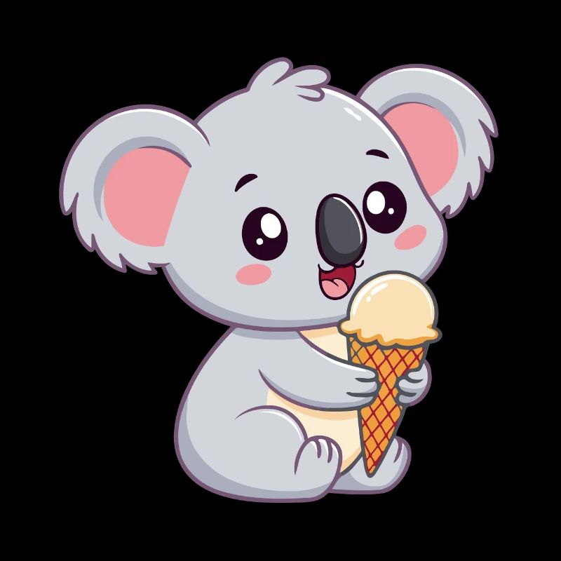 Koala gourmand à la glace