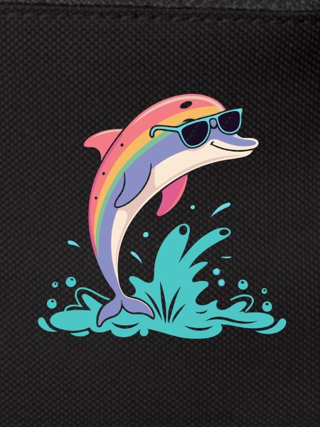 Rainbow dolphin glasses