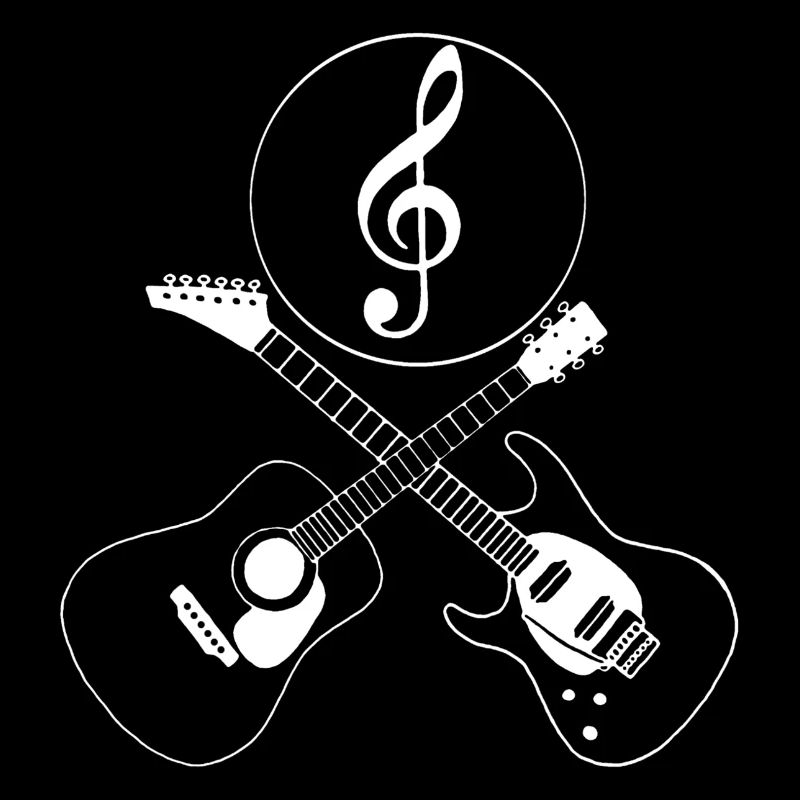 Crossover guitars and treble clef